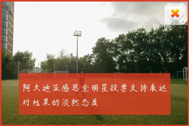 阿夫迪亚感恩全明星投票支持表达对结果的淡然态度